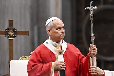 Vatican City (Vatican City State (Holy See)), 08/10/2026.- Pope Leo leads a mass for the inauguration of the academic year at the Pontificial University in Saint Peter's Square, Vatican City, 8 October 2026. (Papa) EFE/EPA/Riccardo Antimiani