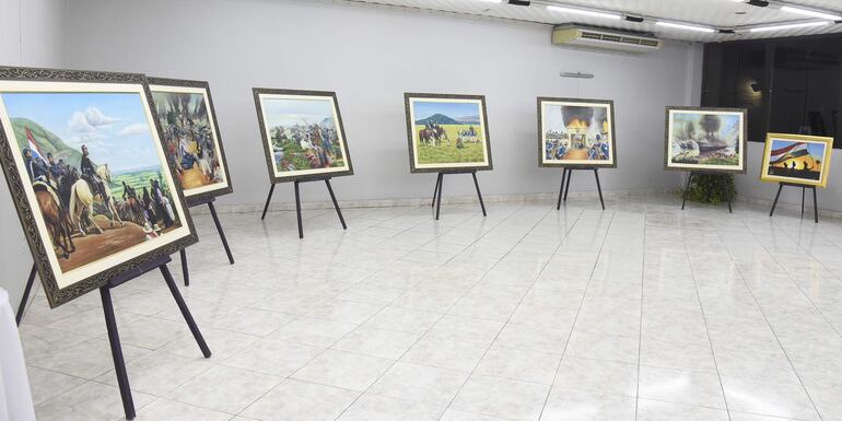 Maravillosos cuadros que detallan las batallas en el departamento de Cordillera.