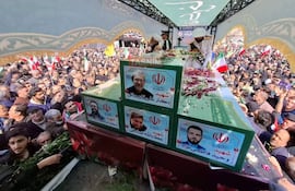 El funeral de Ali Lariyani, secretario del Consejo Supremo de Seguridad Nacional de Irán, que murió tras unos bombardeos israelíes, se celebra este miércoles en la capital Teherán.