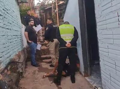 Imagen del momento de la captura del supuesto asalta- Bolt.