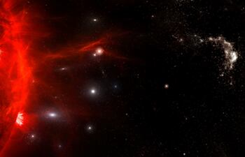 Concepto de planetas, galaxias, estrellas, nubes interestelares, nebulosas, etcétera.