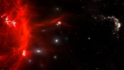 Concepto de planetas, galaxias, estrellas, nubes interestelares, nebulosas, etcétera.