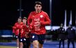 Junior Alonso durante el entrenamiento de la selección paraguaya en Estados Unidos.
