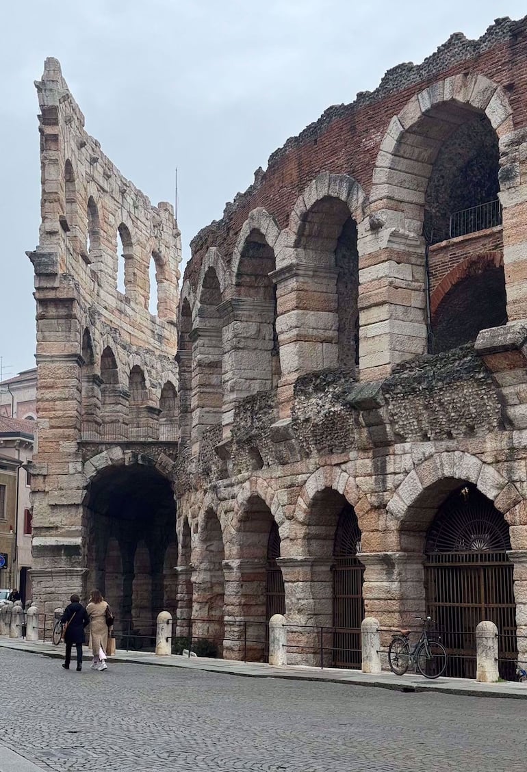 Detalle de un lateral de la Arena de Verona.