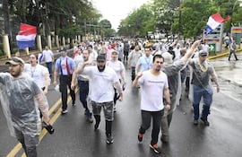 Manifestación de despedidos de Itaipú.