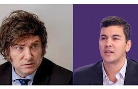 Javier Milei y Santiago Peña