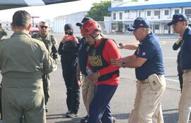 Imágenes de la extradición de Erick Luis Moreno Hernández, alias El Monstruo, este miércoles.