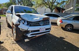 Camioneta que atropelló a ciclistas
