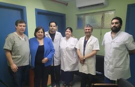 Imagen de referencia: la senadora Esperanza Martínez estuvo hoy en el servicio de cirugía pediátrica del IPS.