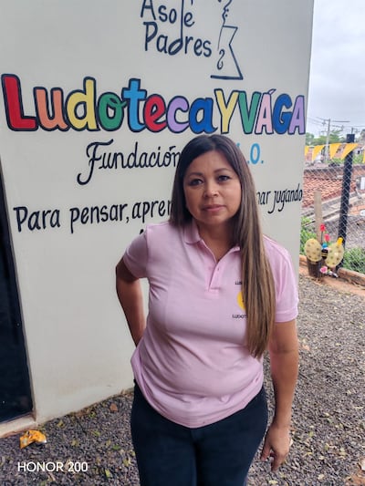 Gladys Ruiz Díaz, ludotecaria del local ubicado en Cateura.