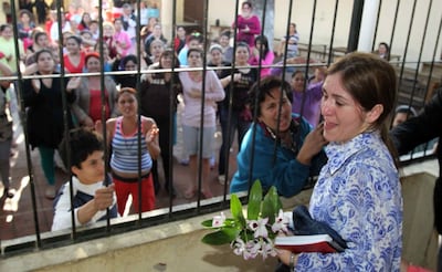 Lucía Sandoval, el día que recuperó su libertad tras ser absuelta de culpa y pena.