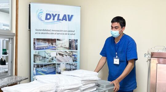 Imagen compartida ayer por el Hospital de Coronel Oviedo sobre el centro de lavandería en el sitio.