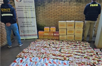 Parte de las mercaderías incautadas por la DNIT (foto de la DNIT).