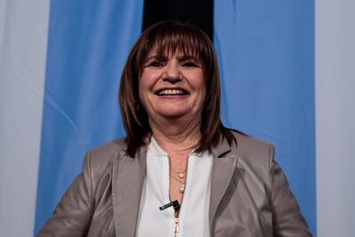 La candidata presidencial del partido Juntos Por el Cambio Patricia Bullrich. (EFE)