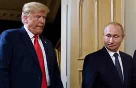 El presidente de los Estados Unidos, Donald Trump, y el presidente ruso, Vladímir Putin.