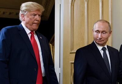 El presidente de los Estados Unidos, Donald Trump, y el presidente ruso, Vladímir Putin.
