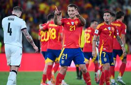 Mikel Oyarzabal anotó el segundo gol para el triunfo de España.