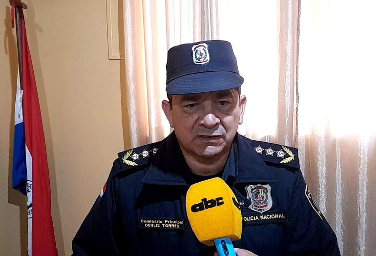 Comisario Principal Derlis Torres, jefe de la Comisaría 1ra. de Pedro Juan Caballero.