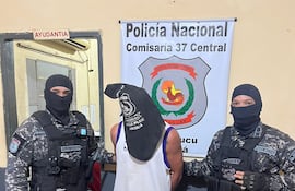 Presunto motochorro detenido en Areguá.