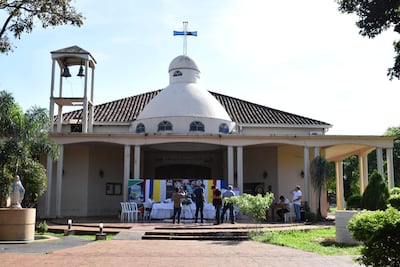 Fachada de la iglesia de San Juan Nepomuceno de la localidad del mismo nombre.