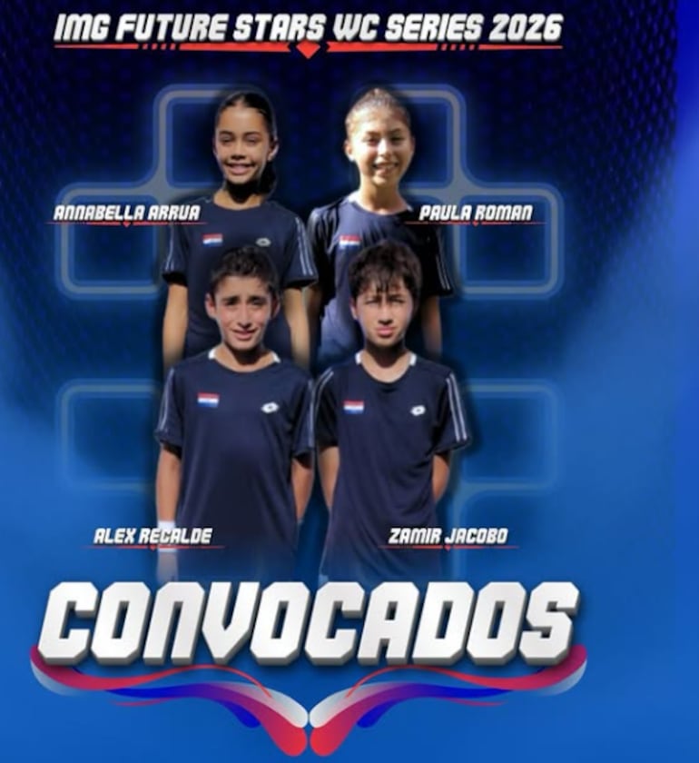 Los convocados que competirán para el cuadro principal del prestigioso IMG Future Stars 2026 en Grecia.
