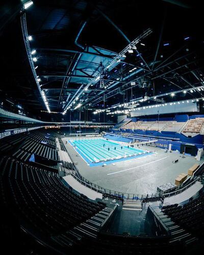 París La Defense Arena, la sede donde se disputarán los juegos acuáticos entre ellos la natación de velocidad artística, de saltos y de waterpolo.