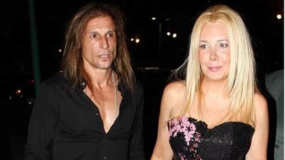 Foto de archivo de Claudio Caniggia con Mariana Nannis.