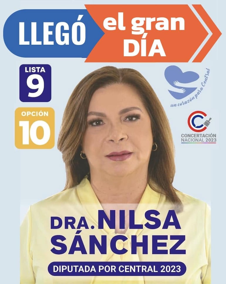 Nilsa Sánchez, exintendenta de Fernando de la Mora y Secretaría de Salud del PLRA.