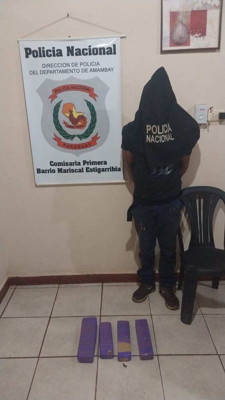 Víctor Daniel Rodríguez Talavera (23), fue detenido tras persecución policial.