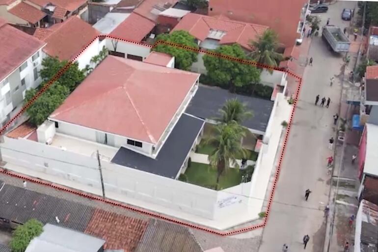 La mansión del barrio Las Palmas de Santa Cruz de la Sierra, donde cayó Sebastián Marset.