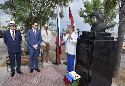 Inauguración del busto del cosmonauta ruso, Yuri Gagarin, en la Costanera de Asuncion, organizado por la Embajada de Rusia en Paraguay y
