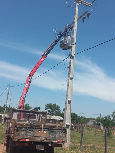 Sitio donde Arnaldo Daniel Fariña fue electrocutado mientras instalaba un transformador.