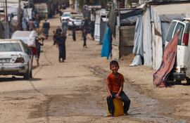 Un niño palestino en Khan Yunis, al sur de la Franja de Gaza.