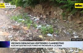 Vecinos denuncian vertedero clandestino e inacción de la Municipalidad de Asunción.