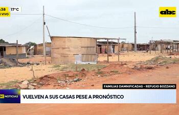 Video: Damnificados eligen volver a sus casas, pese a pronóstico