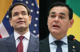El secretario de Estado de Estados Unidos, Marco Rubio y el canciller paraguayo, Rubén Ramírez.