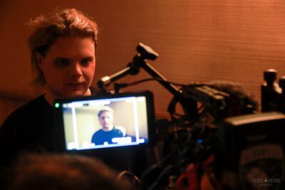 El artista MK92 durante el rodaje del videoclip "Miénteme".