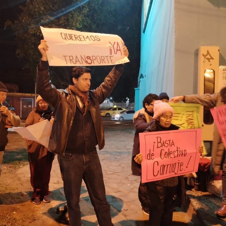 Mauricio Maluff en una manifestación de OPAMA.