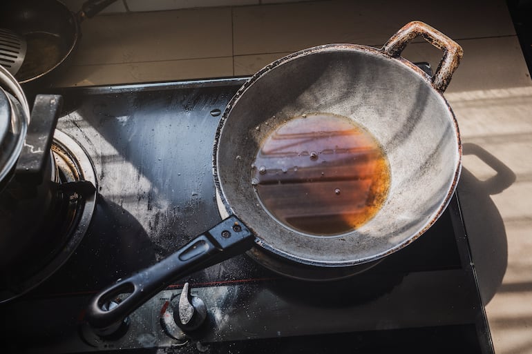 Concepto de aceite de cocina.