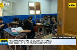 Recomendación de optar por clases virtuales rige desde hoy