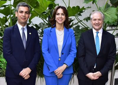 Juan José Galeano, Stella Guillen y Jorge Srur.