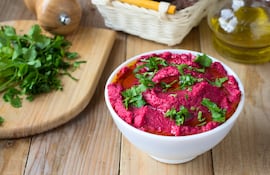 Puré de remolacha para untar.