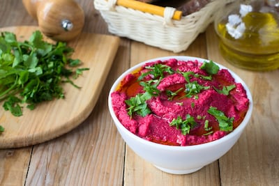 Puré de remolacha para untar.