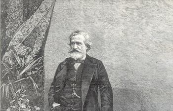 Retrato de Giuseppe Verdi aparecido en la portada de un ejemplar de L'Ilustrazione Italiana, en el año 1887.