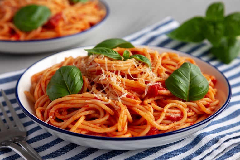 Pasta pomodoro.