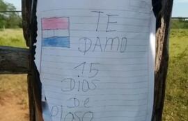 Amedrentamiento de campesinos a estanciero en Yasy Cañy.