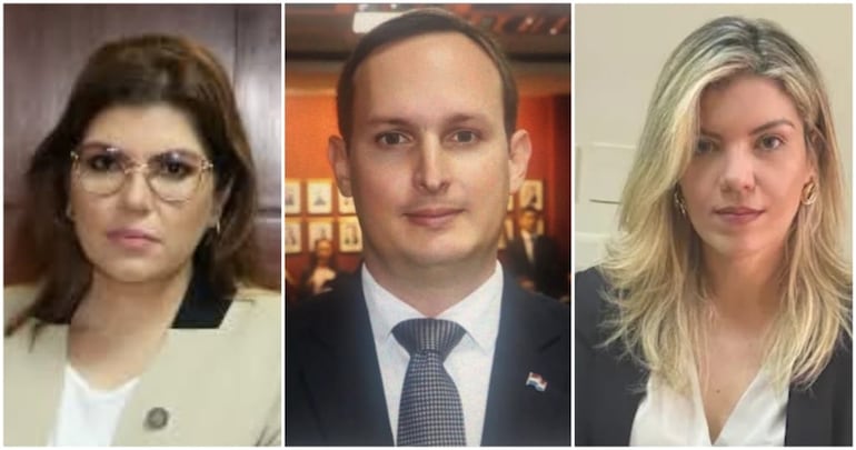 Fiscales Yeimy Adle, Giovanni Grisetti y Nathalia Silva, encargados de la causa conocida como metrobús.