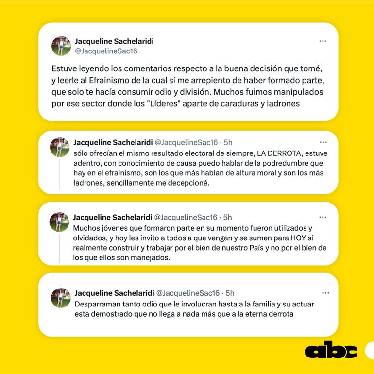 Descargo de Jacqueline Sachelaridi