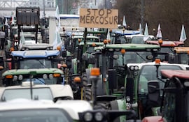 Protestas contra el acuerdo Mercosur-UE en Estrasburgo, Francia.