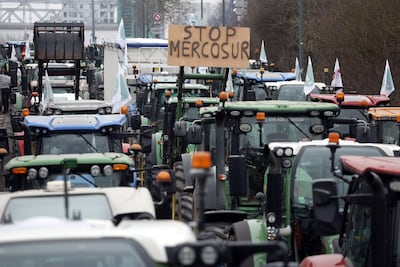 Protestas contra el acuerdo Mercosur-UE en Estrasburgo, Francia.